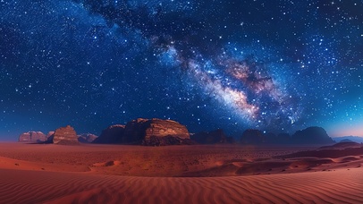 星空下的沙漠