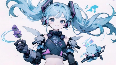 初音和薰衣草