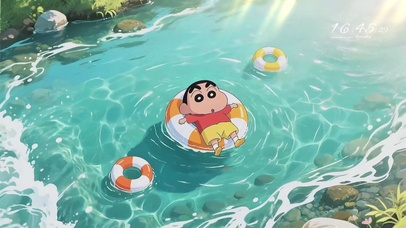 蜡笔小新的溪流漂流之旅