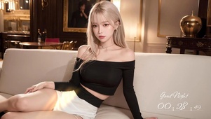 金发忧郁女孩