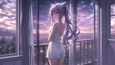 雪墨壁纸丨刻晴丨夜色佳人丨