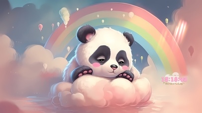 彩虹春困熊猫