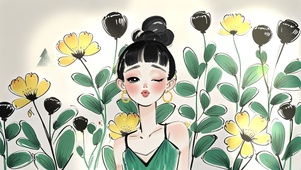 自信无畏水墨姐妹