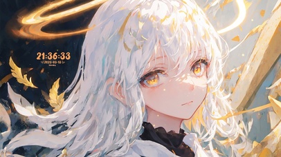 4K纯白唯美天使少女