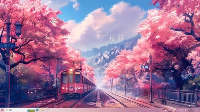 唯美樱花雪山旅途