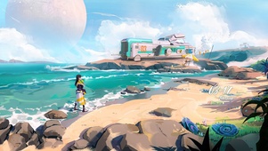 海边旅行车