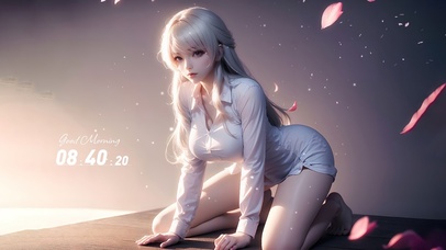 纯欲系白发美女