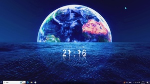 星空大海和地球—【主题桌面】
