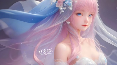 唯美治愈花嫁少女