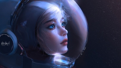 4K 女孩宇航员环游太空