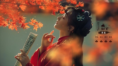 唯美清纯古风书香美女