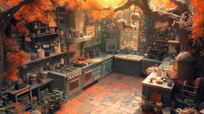 秋日森林温馨厨房