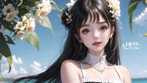 4k鲜花女孩