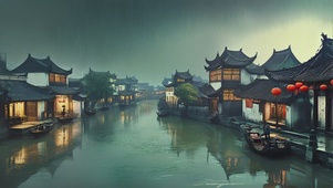 雨夜江南