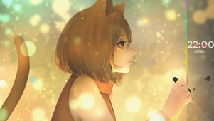 唯美梦幻作画猫女