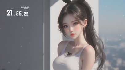 可爱高马尾少女