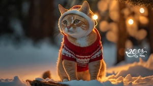 圣诞猫咪