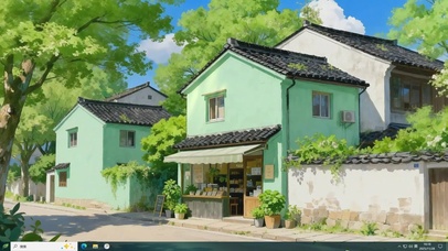  夏日街道咖啡店