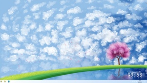 空中樱花树（主题、音频时钟）
