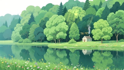 清澈的湖影 护眼