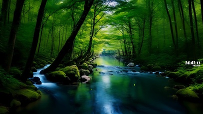 森林里的小河流