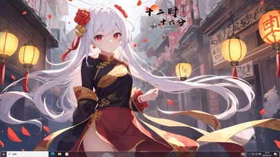 4k白毛旗袍美少女