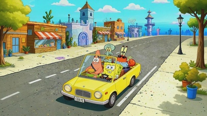 海绵宝宝与伙伴狂欢