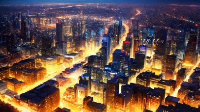 唯美炫酷璀璨城市夜景