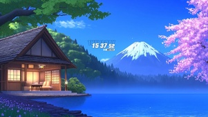 雪山下的小屋