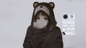 熊熊套装女孩