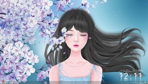 樱花泪（含音乐、时钟温度天气）