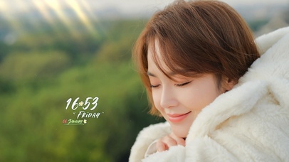 唯美户外阳光美女