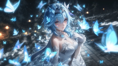 雪墨壁纸丨优菈丨纯白礼服丨