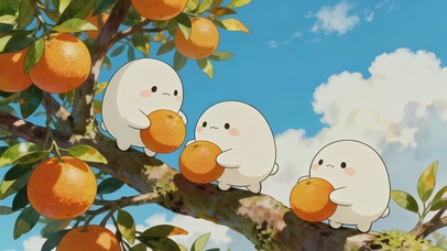 可爱小白大橘大利