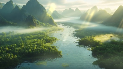 视觉震撼！俯瞰山河之美！