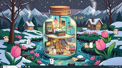 清凉泳池小狗
