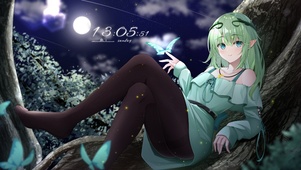 树梢上的美少女