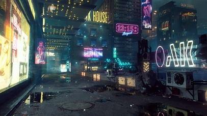 4K赛博朋克街道