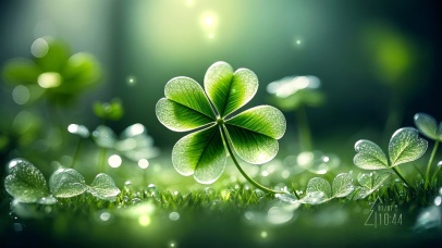 超治愈唯美光影四叶草