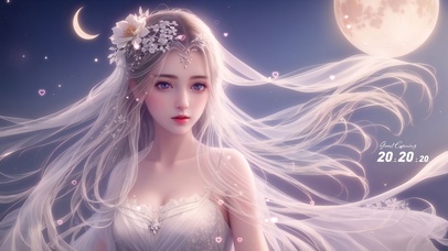 4K唯美月光女神