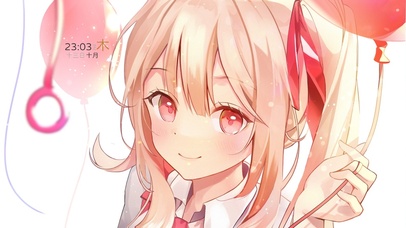 治愈可爱气球少女