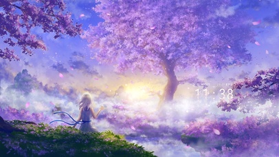 唯美治愈樱花女孩