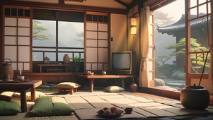 有电视机的温馨老屋