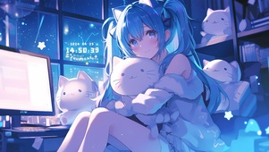 可爱猫耳电竞女孩