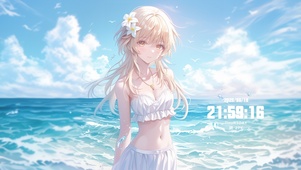 雪墨壁纸丨荧丨夏日海滩