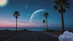 彩色夜晚的星空