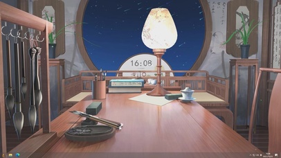 古典夜晚书桌主题