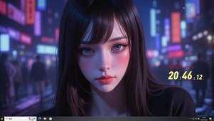 夜晚街道美少女