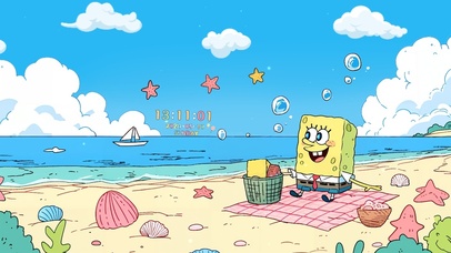 海绵宝宝海滩野餐