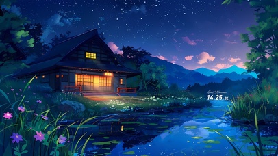 蝉鸣虫叫星空夜